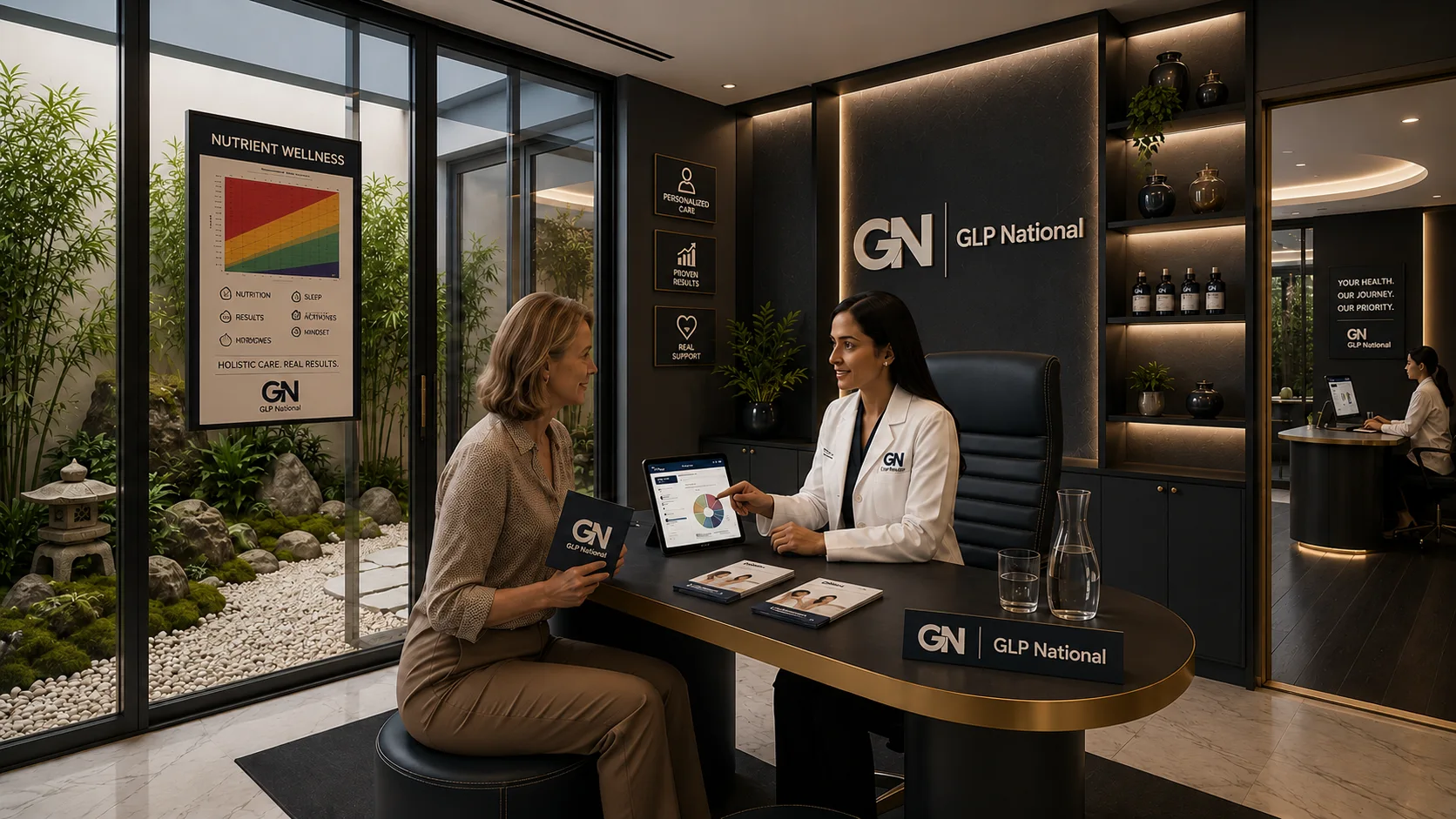 GLP National provider discussing semaglutide weight management treatment with patient