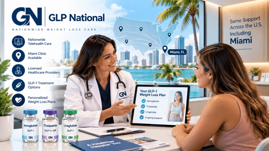 Nationwide GLP-1 weight loss clinic with Miami telehealth care